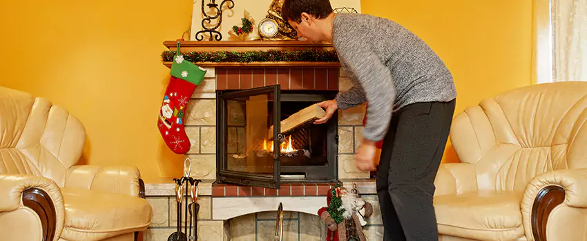 Rusted Metal Fireplace Restoration in Pacifica, California
